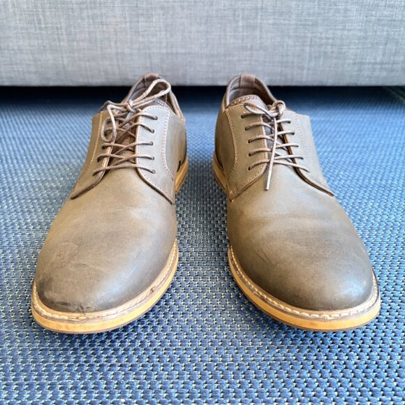 seven91 Brown Plain-Toe Derby Oxfords Casual Dress Shoes Men’s 11 - Pre-owned - Picture 3 of 14